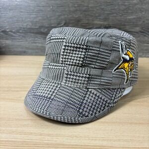 Minnesota Vikings Hat Strap Back Womens Gray Cadet Army Cap NFL Football